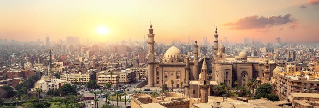 En bild på en moské i Kairo