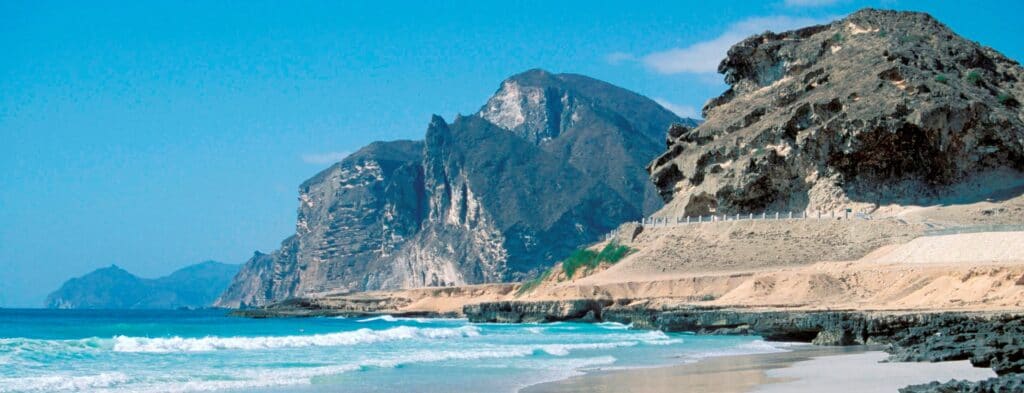 En bild på kusten i Oman