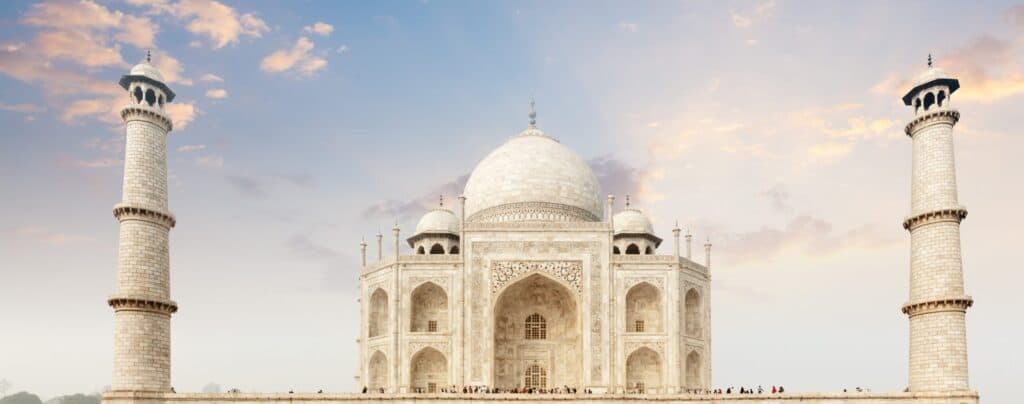 En bild på Taj Mahal
