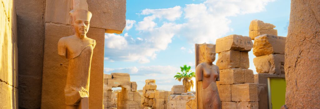 En bild på ett tempel i Luxor