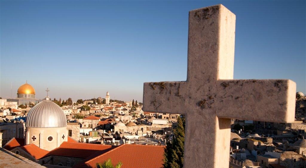 En bild på den gamla staden i Jerusalem