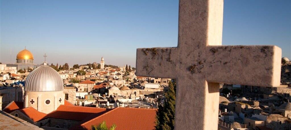 En bild på den gamla staden i Jerusalem