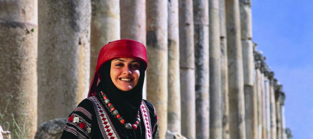 En bild på en kvinna i Jerash